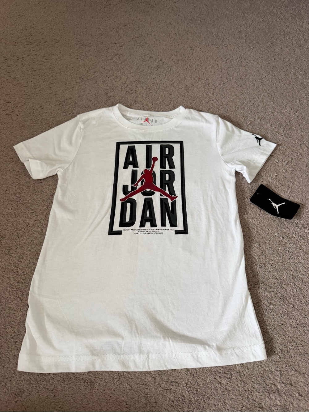Jordan Boys Air Jordan Graphic T-Shirt – White – Size Medium (10–12) – NWT